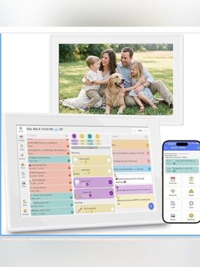 Digital Calendar 10.1” touchscreen smart electronic wall organizer picture frame